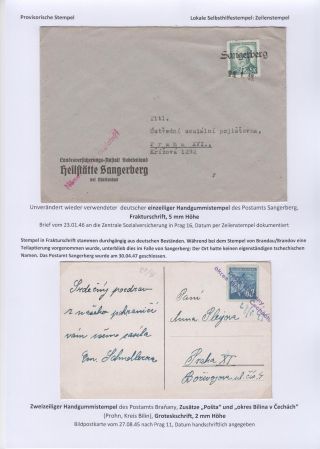 POSTMARKS IN BOHEMIA AND MORAVIA DURING THE POST-WAR PERIOD AFTER WORLD WAR II – sheet 89