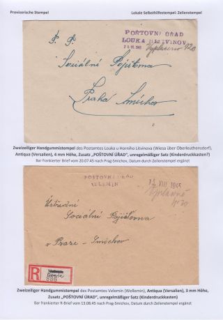 POSTMARKS IN BOHEMIA AND MORAVIA DURING THE POST-WAR PERIOD AFTER WORLD WAR II – sheet 91