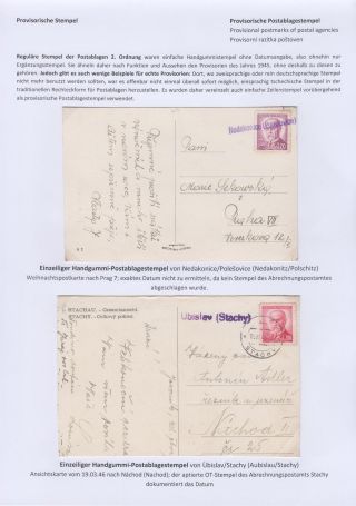 POSTMARKS IN BOHEMIA AND MORAVIA DURING THE POST-WAR PERIOD AFTER WORLD WAR II – sheet 93