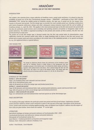 HRADCANY - POSTAL USE OF THE FIRST DRAWING – sheet 1