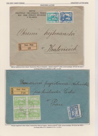 HRADCANY - POSTAL USE OF THE FIRST DRAWING – sheet 10