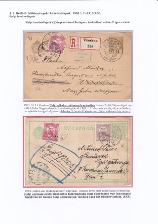 POŠTOVNÍ HISTORIE UHERSKÉHO KRÁLOVSTVÍ 1900-1918 - DOPISY, DOPISNICE - maďarsky – list 5