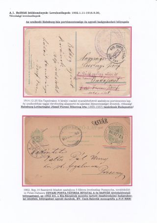 POŠTOVNÍ HISTORIE UHERSKÉHO KRÁLOVSTVÍ 1900-1918 - DOPISY, DOPISNICE - maďarsky – list 7