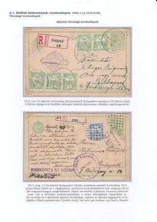 POŠTOVNÍ HISTORIE UHERSKÉHO KRÁLOVSTVÍ 1900-1918 - DOPISY, DOPISNICE - maďarsky – list 9