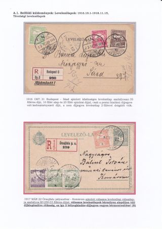 POŠTOVNÍ HISTORIE UHERSKÉHO KRÁLOVSTVÍ 1900-1918 - DOPISY, DOPISNICE - maďarsky – list 14