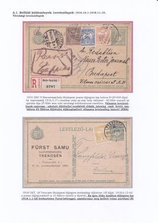 POŠTOVNÍ HISTORIE UHERSKÉHO KRÁLOVSTVÍ 1900-1918 - DOPISY, DOPISNICE - maďarsky – list 15