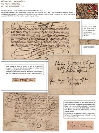 POŠTOVNÍ HISTORIE BRNA DO ROKU 1875 – list 2