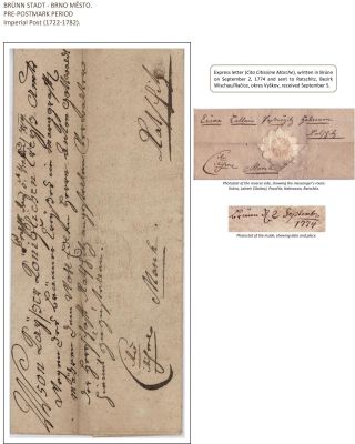 POŠTOVNÍ HISTORIE BRNA DO ROKU 1875 – list 6