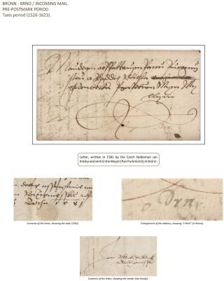 POŠTOVNÍ HISTORIE BRNA DO ROKU 1875 – list 105
