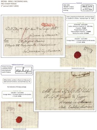 POŠTOVNÍ HISTORIE BRNA DO ROKU 1875 – list 108