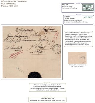 POŠTOVNÍ HISTORIE BRNA DO ROKU 1875 – list 109