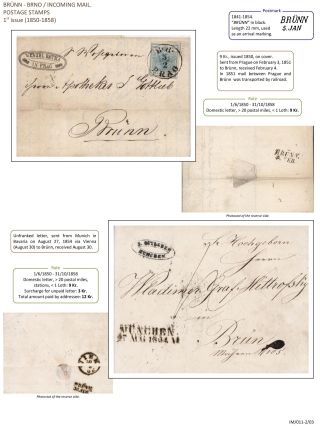 POŠTOVNÍ HISTORIE BRNA DO ROKU 1875 – list 115
