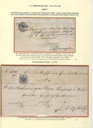 POSTGESCHICHTE DER SLOWAKEI 1850-1875 – Blatt 4