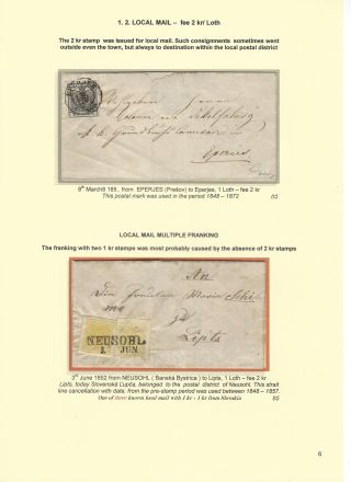POSTGESCHICHTE DER SLOWAKEI 1850-1875 – Blatt 6
