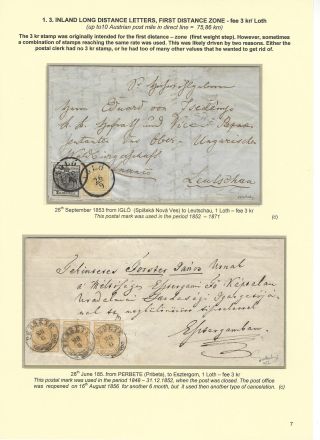 POSTGESCHICHTE DER SLOWAKEI 1850-1875 – Blatt 7