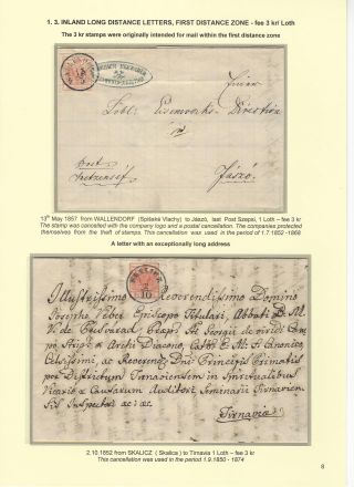 POSTGESCHICHTE DER SLOWAKEI 1850-1875 – Blatt 8