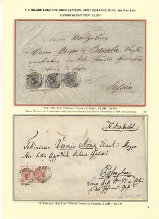 POSTGESCHICHTE DER SLOWAKEI 1850-1875 – Blatt 9