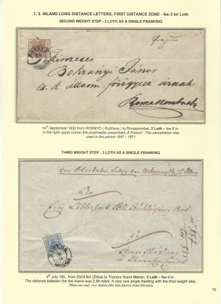 POSTGESCHICHTE DER SLOWAKEI 1850-1875 – Blatt 10