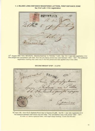 POSTGESCHICHTE DER SLOWAKEI 1850-1875 – Blatt 11