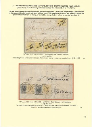 POSTGESCHICHTE DER SLOWAKEI 1850-1875 – Blatt 13