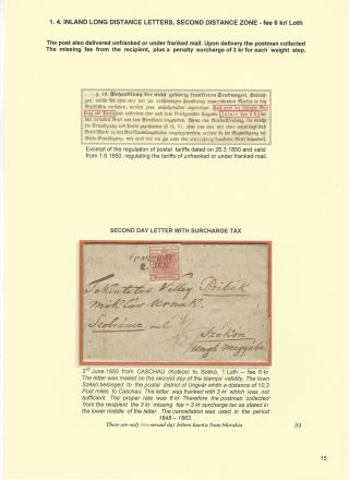 POSTGESCHICHTE DER SLOWAKEI 1850-1875 – Blatt 15