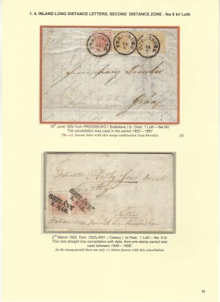 POSTGESCHICHTE DER SLOWAKEI 1850-1875 – Blatt 16