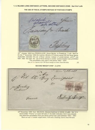 POSTGESCHICHTE DER SLOWAKEI 1850-1875 – Blatt 18