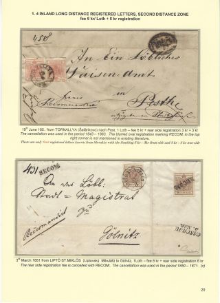 POSTGESCHICHTE DER SLOWAKEI 1850-1875 – Blatt 20