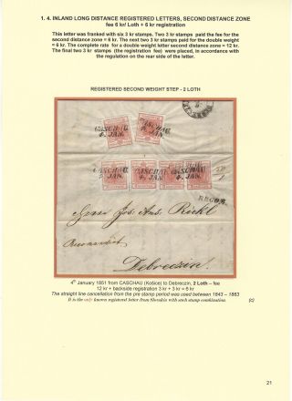 POSTGESCHICHTE DER SLOWAKEI 1850-1875 – Blatt 21