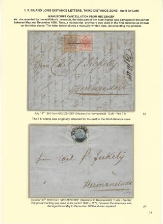 POSTGESCHICHTE DER SLOWAKEI 1850-1875 – Blatt 25
