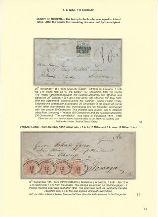 POSTGESCHICHTE DER SLOWAKEI 1850-1875 – Blatt 31