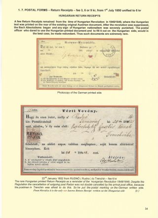 POSTGESCHICHTE DER SLOWAKEI 1850-1875 – Blatt 34