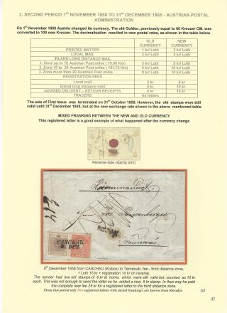 POSTGESCHICHTE DER SLOWAKEI 1850-1875 – Blatt 37