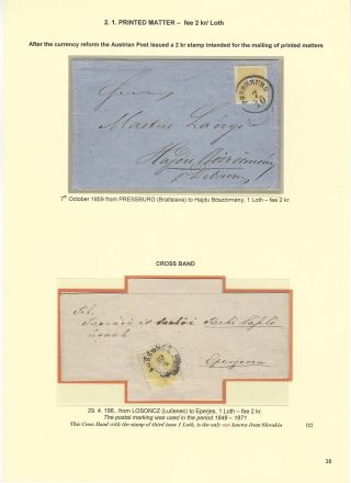 POSTGESCHICHTE DER SLOWAKEI 1850-1875 – Blatt 38