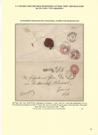 POSTGESCHICHTE DER SLOWAKEI 1850-1875 – Blatt 50