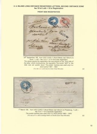 POSTGESCHICHTE DER SLOWAKEI 1850-1875 – Blatt 62