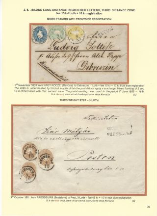 POSTGESCHICHTE DER SLOWAKEI 1850-1875 – Blatt 76