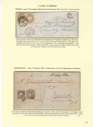 POSTGESCHICHTE DER SLOWAKEI 1850-1875 – Blatt 80