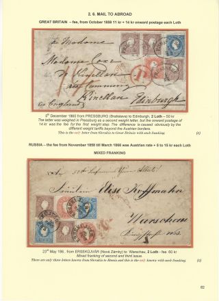 POSTGESCHICHTE DER SLOWAKEI 1850-1875 – Blatt 82