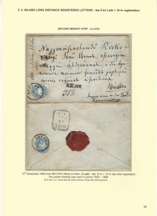 POSTGESCHICHTE DER SLOWAKEI 1850-1875 – Blatt 90