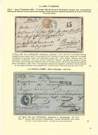 POSTGESCHICHTE DER SLOWAKEI 1850-1875 – Blatt 91