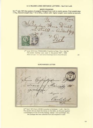 POSTGESCHICHTE DER SLOWAKEI 1850-1875 – Blatt 101