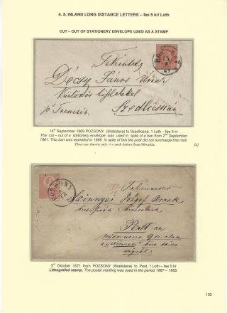 POSTGESCHICHTE DER SLOWAKEI 1850-1875 – Blatt 102