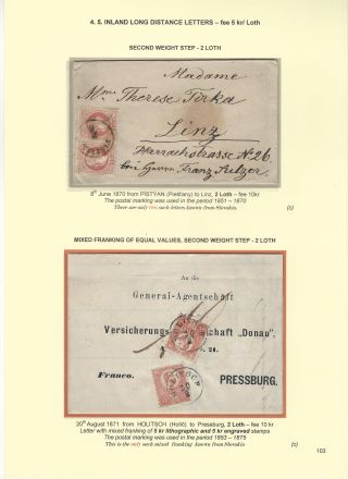 POSTGESCHICHTE DER SLOWAKEI 1850-1875 – Blatt 103
