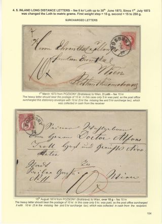 POSTGESCHICHTE DER SLOWAKEI 1850-1875 – Blatt 104