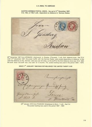 POSTGESCHICHTE DER SLOWAKEI 1850-1875 – Blatt 119