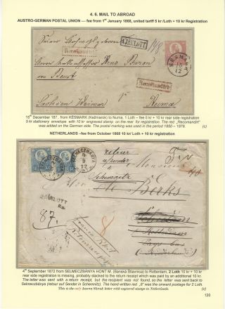 POSTGESCHICHTE DER SLOWAKEI 1850-1875 – Blatt 120
