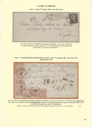 POSTGESCHICHTE DER SLOWAKEI 1850-1875 – Blatt 122