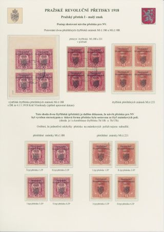 TSCHECHOSLOWAKEI - PRAGER REVOLUTIONÄRE ÜBERDRUCKE 1918 – Blatt 5