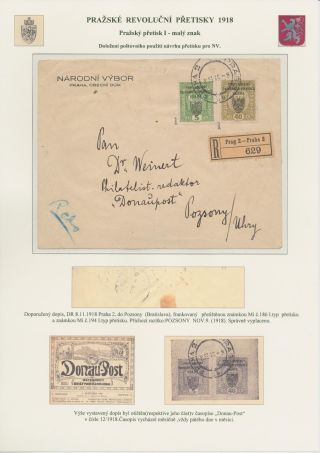 TSCHECHOSLOWAKEI - PRAGER REVOLUTIONÄRE ÜBERDRUCKE 1918 – Blatt 6